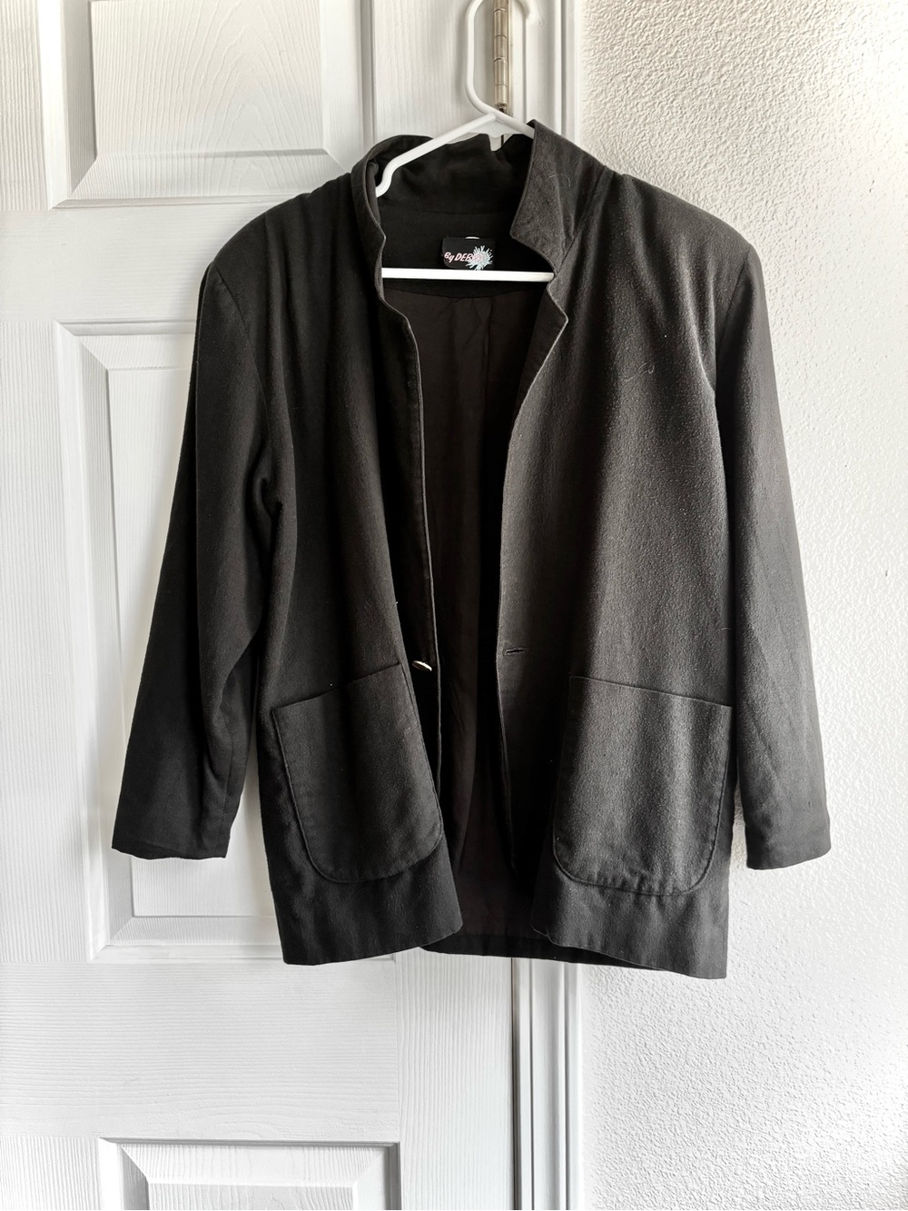 Vintage By Debra Black Open-Front Women's Jacket M